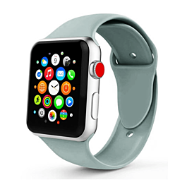 iWatch (42/44/45/49mm) Silicone Band - CLOUDY GRAY (Only Ground Shipping)