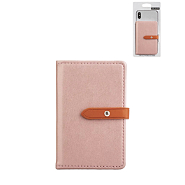 Universal Back Phone Leather Wallet Cash ID Credit Card Slot (ROSE GOLD) (Only Ground Shipping)