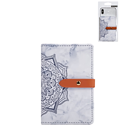 Universal Back Phone Datura Flower Leather Card Slot (PURPLE) (Only Ground Shipping)