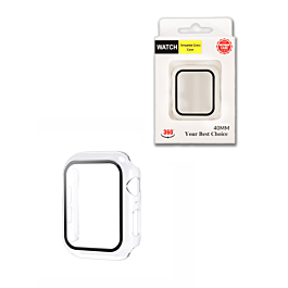 Hard PC Bumper Case with Tempered Glass for iWatch 40mm (CLEAR) (Only Ground Shipping)