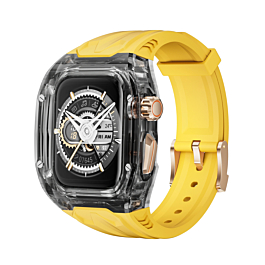Transparent Protective Watch Band for iWatch (40mm / 41mm) - YELLOW (Only Ground Shipping)