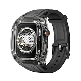 Transparent Protective Watch Band for iWatch (40mm / 41mm) - BLACK (Only Ground Shipping)