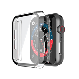 iWatch 41mm Shinny Hard PC Bumper Case - CLEAR & SILVER (Only Ground Shipping)
