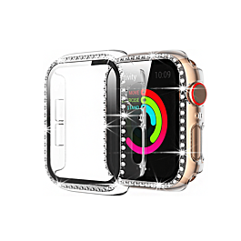 iWatch 40mm Stone PC Bumper Case with Tempered Glass - CLEAR (Only Ground Shipping)