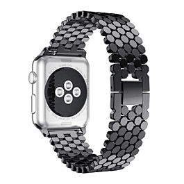 iWatch (38/40/41mm) Metal Stainless Steel Strap - BLACK (Only Ground Shipping)