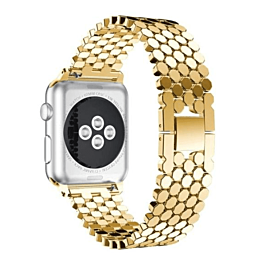iWatch (38/40/41mm) Metal Stainless Steel Strap - GOLD (Only Ground Shipping)
