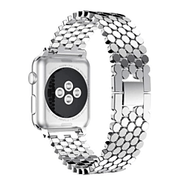 iWatch (38/40/41mm) Metal Stainless Steel Strap - SILVER (Only Ground Shipping)