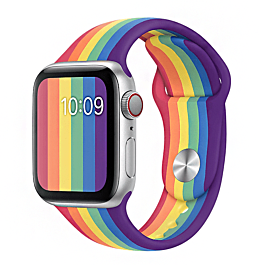 iWatch (42/44/45/49mm) Rainbow Silicone Band - 1 (Only Ground Shipping)