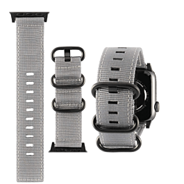 iWatch (38/40/41mm) Oxford Woven Active Watch Band - GRAY (Only Ground Shipping)