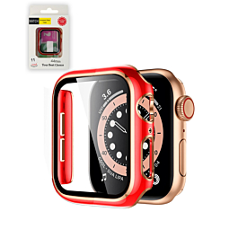 iWatch 44mm Shinny Hard PC Bumper Case - RED & ROSE GOLD (Only Ground Shipping)