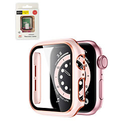 iWatch 44mm Shinny Hard PC Bumper Case - PINK & ROSE GOLD (Only Ground Shipping)