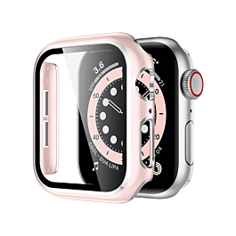 iWatch 45mm Shinny Hard PC Bumper Case - PINK & SILVER (Only Ground Shipping)