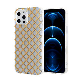Dual Layer Gold Design Printed Case - 3 for iPhone 12 Pro Max (Only Ground Shipping)