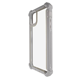 3in1 Hybrid Clear Soft TPU Hard PC Back Cover Case - GRAY for iPhone 12 / 12 Pro (Only Ground Shipping)