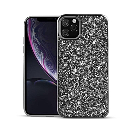 Bling Diamond Dual Layer Protection Case - BLACK for iPhone 12 Mini (Only Ground Shipping)