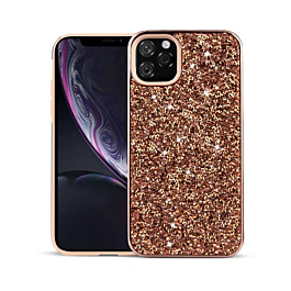 Bling Diamond Dual Layer Protection Case - ROSE GOLD for iPhone 12 Mini (Only Ground Shipping)