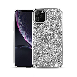 Bling Diamond Dual Layer Protection Case - SILVER for iPhone 12 Mini (Only Ground Shipping)