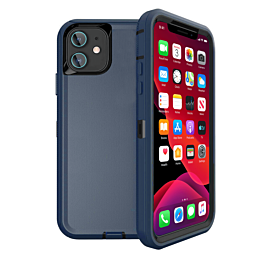 Heavy Duty Case for iPhone 12 Mini (DARK BLUE & BLACK) (Only Ground Shipping)