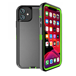 Heavy Duty Case for iPhone 12 Mini (BLACK & GREEN) (Only Ground Shipping)