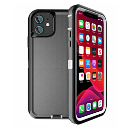 Heavy Duty Case for iPhone 12 Mini (BLACK & WHITE) (Only Ground Shipping)
