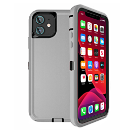 Heavy Duty Case for iPhone 12 Mini (DARK GRAY & BLACK) (Only Ground Shipping)