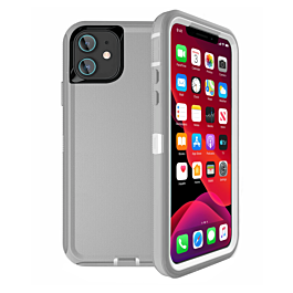 Heavy Duty Case for iPhone 12 Mini (GRAY & WHITE) (Only Ground Shipping)
