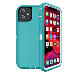 Heavy Duty Case for iPhone 12 Mini (LIGHT TEAL) (Only Ground Shipping)