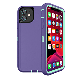 Heavy Duty Case for iPhone 12 Mini (PURPLE & TEAL) (Only Ground Shipping)