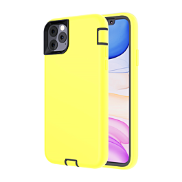 Silicone Design Heavy Duty Case - YELLOW for iPhone 12 Pro Max (Only Ground Shipping)