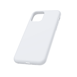 Soft Solid Silicone Case (Full Buttom Cover) - WHITE for iPhone 12 / 12 Pro (Only Ground Shipping)