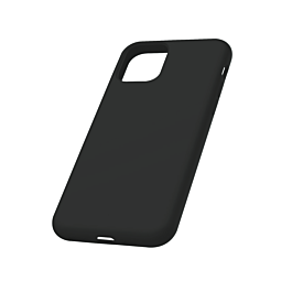 Soft Solid Silicone Case (Full Buttom Cover) - BLACK for iPhone 12 Pro Max (Only Ground Shipping)