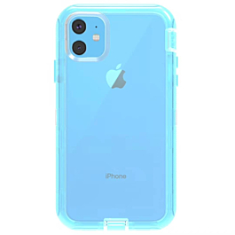 Transparent Shockproof Case - LIGHT BLUE for iPhone 12 / 12 Pro (Only Ground Shipping)