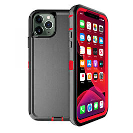 Heavy Duty Case for iPhone 11 Pro (BLACK & RED) (Only Ground Shipping)
