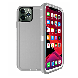 Heavy Duty Case for iPhone 11 Pro (GRAY & WHITE) (Only Ground Shipping)