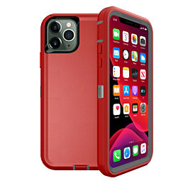 Heavy Duty Case for iPhone 11 Pro (RED & GRAY) (Only Ground Shipping)
