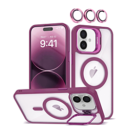Transpalet Silicone case & Camera stand with Camera Lens - WINE for iPhone 11 (Only Ground Shipping)