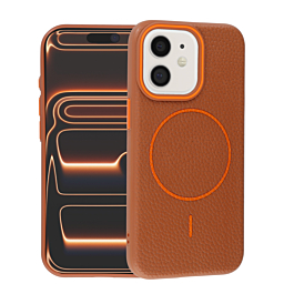 Magnetic Leather Soft Cases - GOLDEN BROWN for iPhone 11 (Only Ground Shipping)