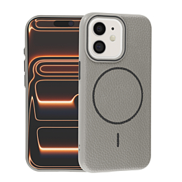 Magnetic Leather Soft Cases - TITANIUM GRAY for iPhone 11 (Only Ground Shipping)