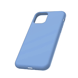Soft Solid Silicone Case (Full Buttom Cover) - LIGHT BLUE for iPhone 11 (Only Ground Shipping)