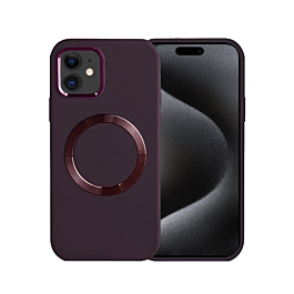 Soft Solid Silicone Case with Wireless Charging - DARK MAROON for iPhone 11 (Only Ground Shipping)