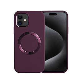 Soft Solid Silicone Case with Wireless Charging - PURPLE for iPhone 11 (Only Ground Shipping)