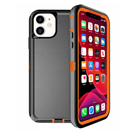 Heavy Duty Case for iPhone 11 (DARK GRAY & ORANGE) (Only Ground Shipping)