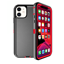 Heavy Duty Case for iPhone 11 (BLACK & RED) (Only Ground Shipping)