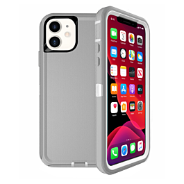 Heavy Duty Case for iPhone 11 (GRAY & WHITE) (Only Ground Shipping)