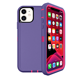 Heavy Duty Case for iPhone 11 (DARK PURPLE & PINK) (Only Ground Shipping)