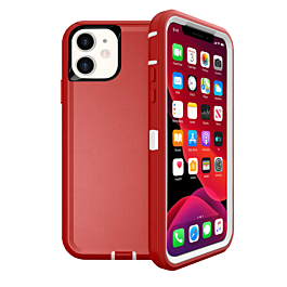 Heavy Duty Case for iPhone 11 (RED & WHITE) (Only Ground Shipping)
