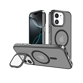 Slim Transparent Camera Stand Case with Wireless Charging - GRAY for iPhone 11 (Only Ground Shipping)