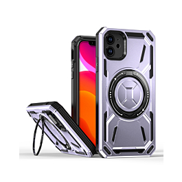 Full-Body Rugged Shockproof Case with Built-in Ring Holder - PURPLE for iPhone 11 (Only Ground Shipping)