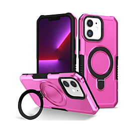 Hard PC Shockproof Case w /Ring Holder - PINK for iPhone 11 (Only Ground Shipping)