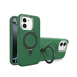 Support Heavy Duty Case with Wireless Charging Kickstand - DARK GREEN for iPhone 11 (Only Ground Shipping)